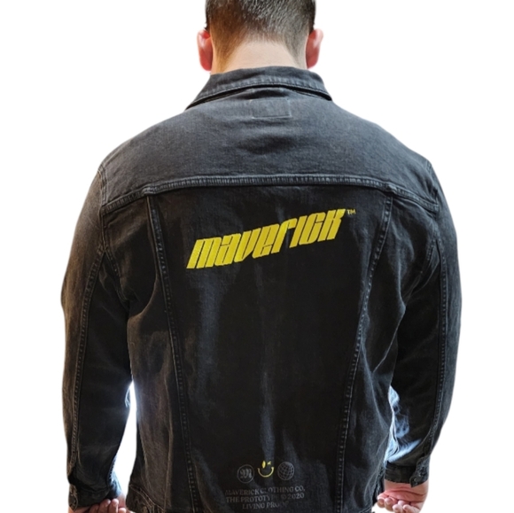 Logan Paul Utility Trucker Jacket in Black Cotton Spandex Blend Size XL - Picture 2 of 16